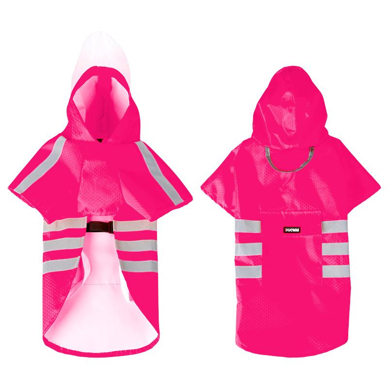 New Waterproof Dog Raincoat — Hooded Cape with Reflective Strips, Packable & Quick-Dry