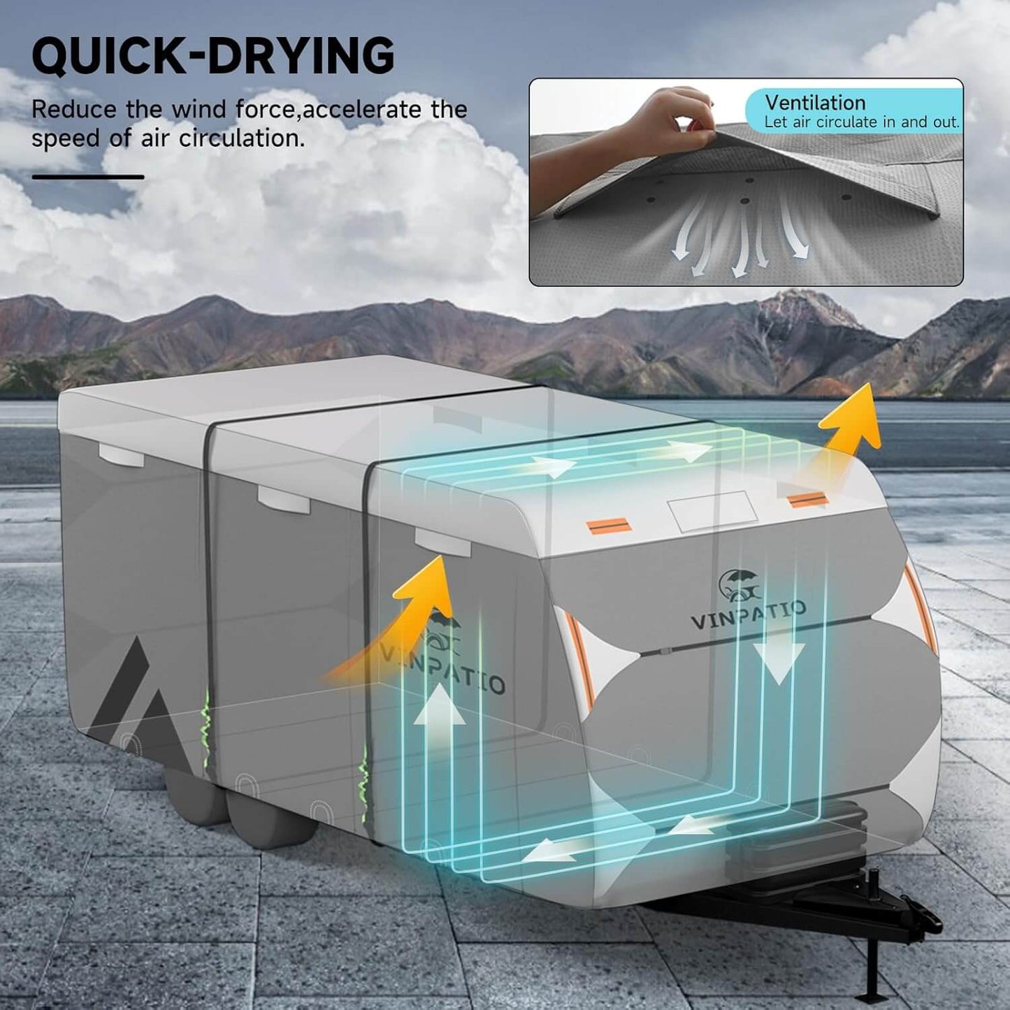 Travel Trailer RV Cover Toy Hauler Duty Cover Fits RV Camper Cover