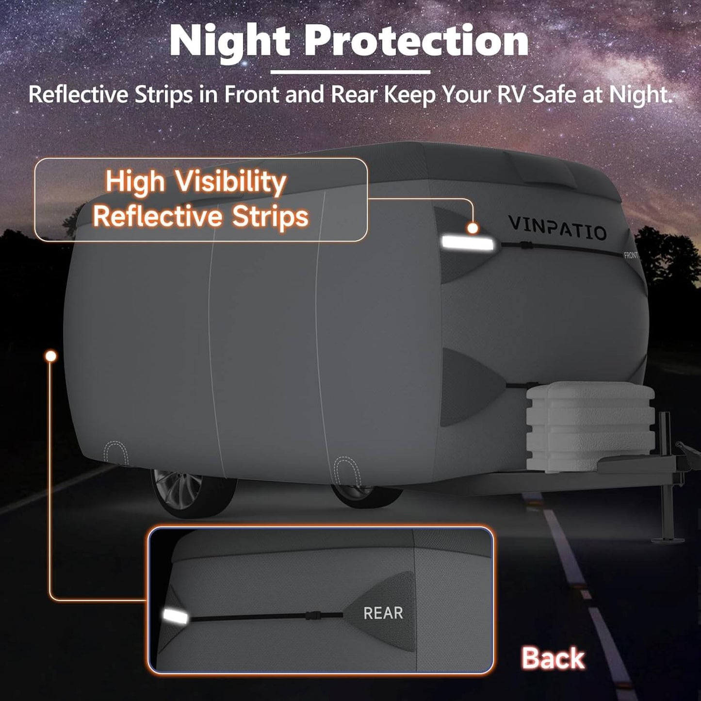 Fiberglass RV Cover 7 Layer Trailer Camper Duty Cover