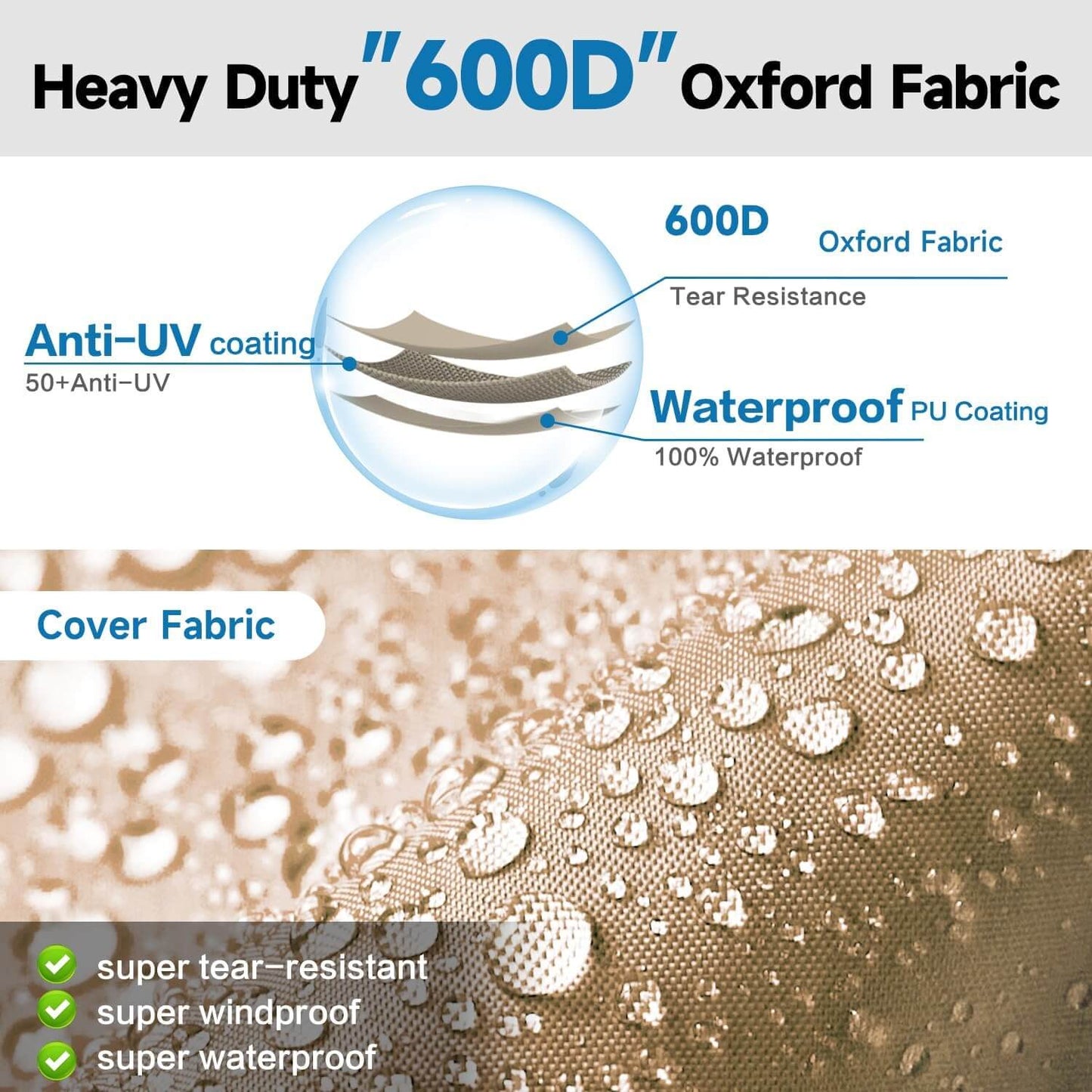 Brown Class C Camper RV Cover 7 Layer Motorhomes Duty Cover