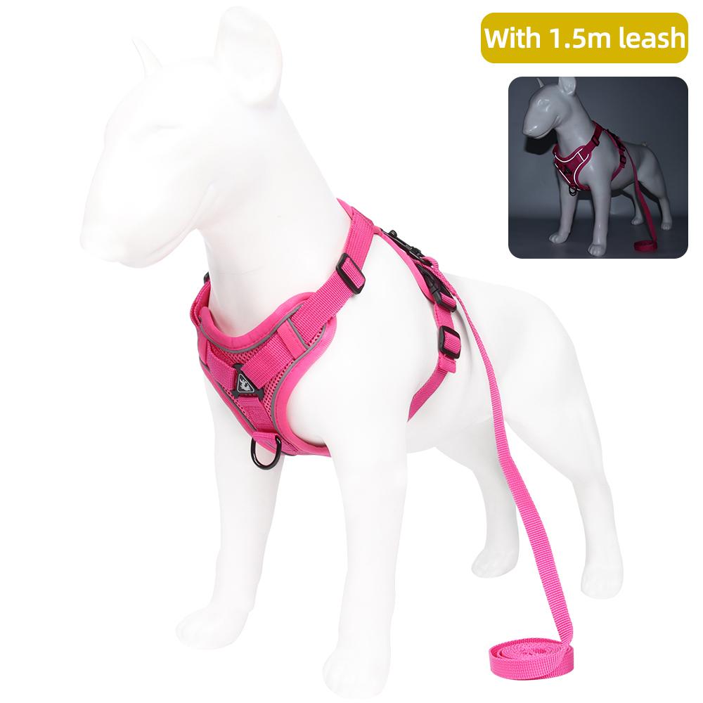 Adjustable Pet Vest Harness | Breathable, Comfy & Dual-Secure Buckle with Reflective Strips for Dogs & Cats
