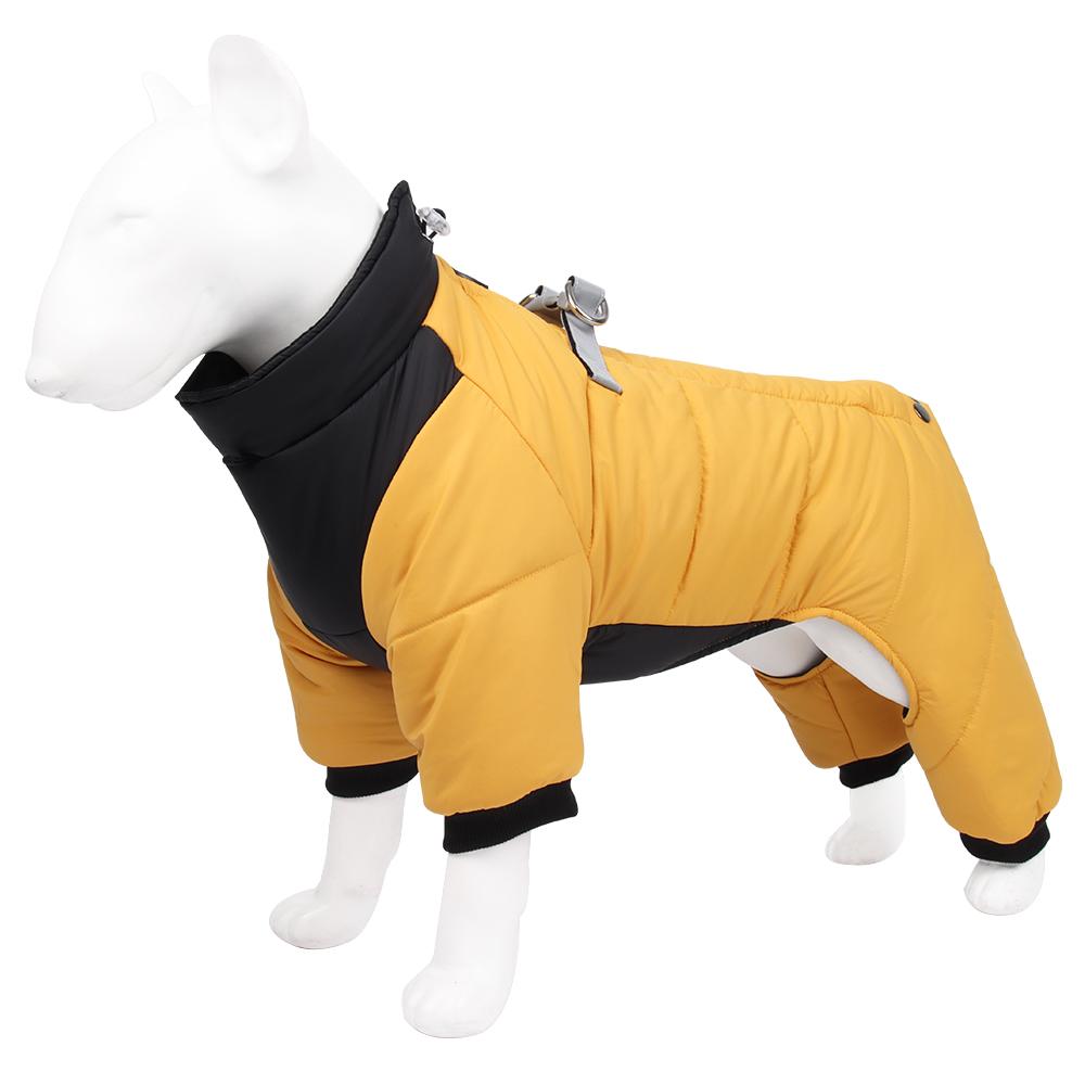 Winter Dog Jacket Waterproof Reflective Pet Snowsuit Warm Thick Four Leg Dog Coat Costume Outfits