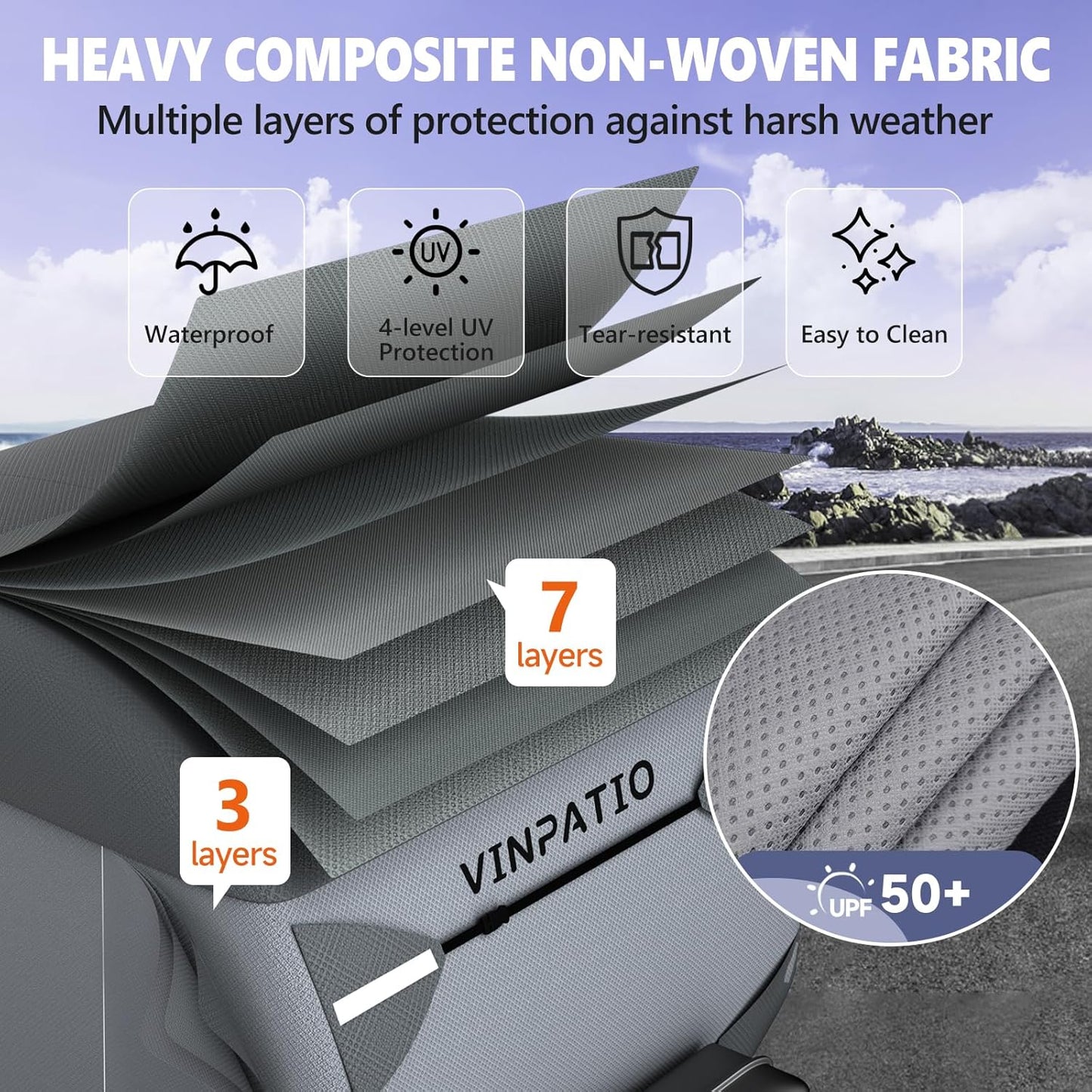 7 Layer Teardrop Trailer Camper RV Cover Duty Cover