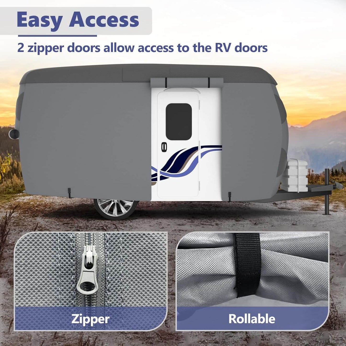 Fiberglass RV Cover 7 Layer Trailer Camper Duty Cover