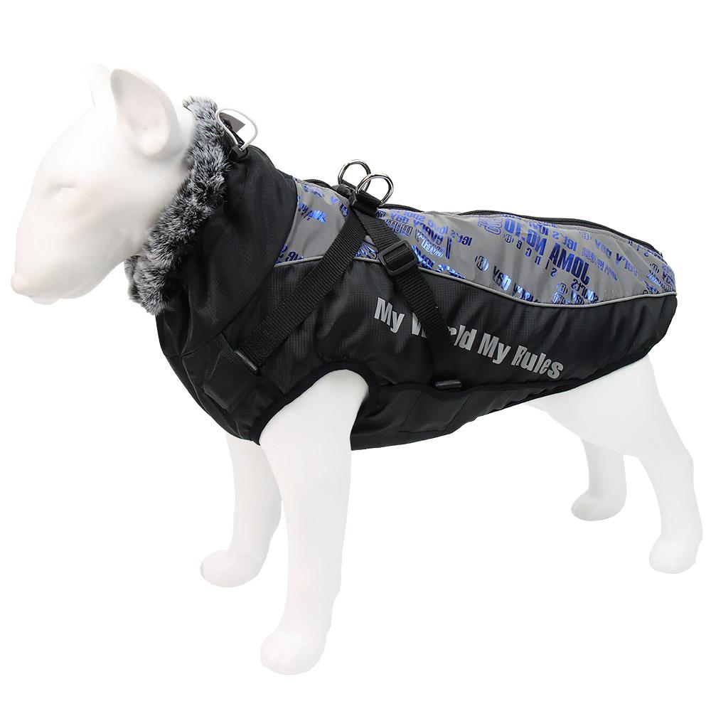 Winter Dog Jacket Waterproof Reflective Coat, Thick Warm Dog Snowsuit for Large Dogs, Windproof Pet Puffer Jacket for Cold Weather