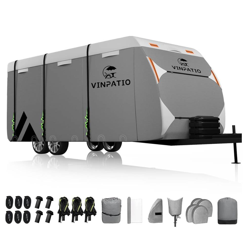 Travel Trailer RV Cover Toy Hauler Duty Cover Fits RV Camper Cover