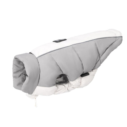 Winter Graphene Dog Puffer Jacket, Color Block Warm Pet Coat, Stand Collar Down Vest for Small Dogs