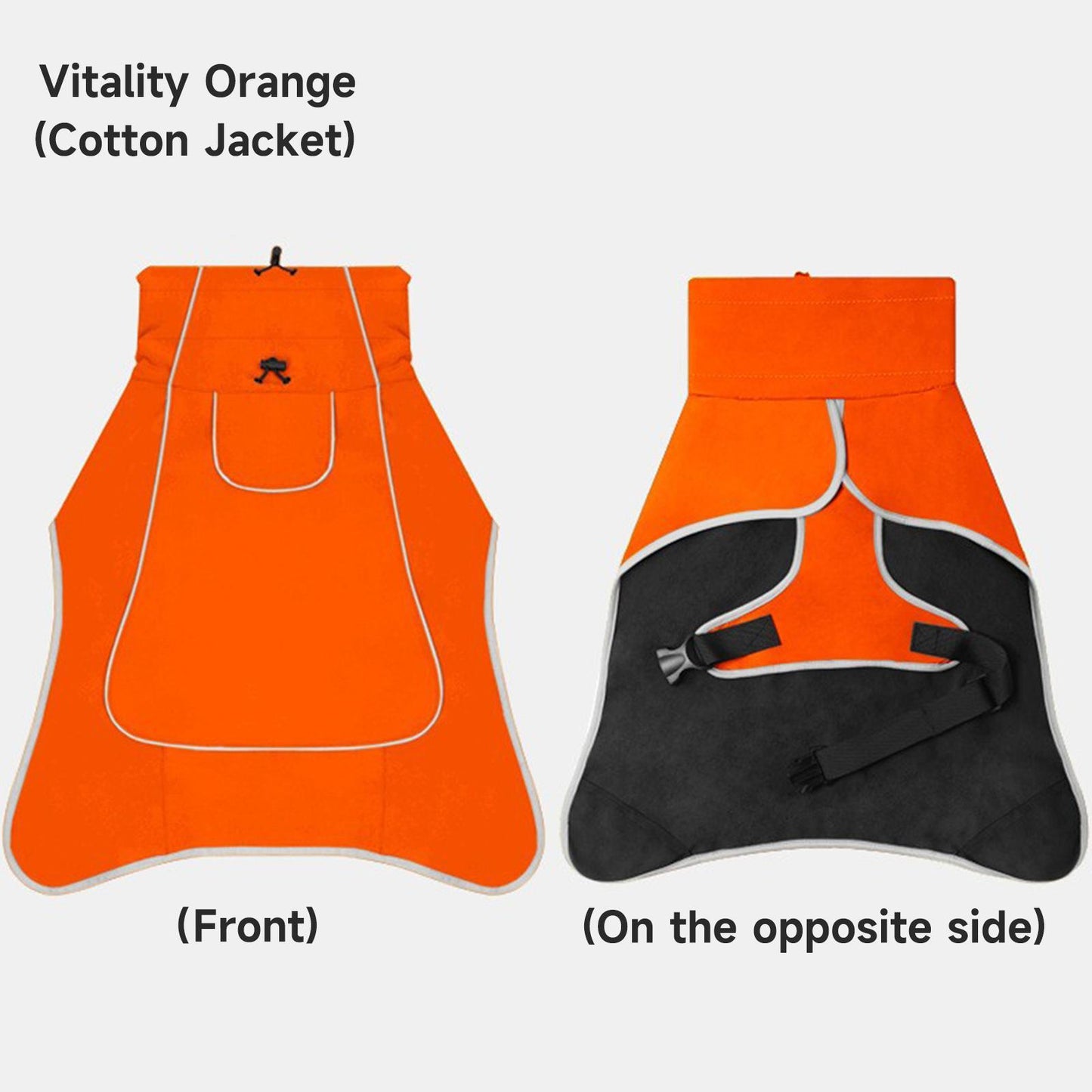 Large Dog Waterproof Windbreaker Warm Windproof Outdoor Jacket for All Seasons with Fleece Lining