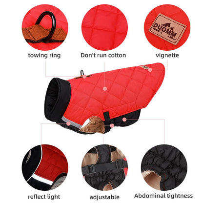 Winter Dog Coat Thick Warm Reflective Jacket for French Bulldog and Small Dogs