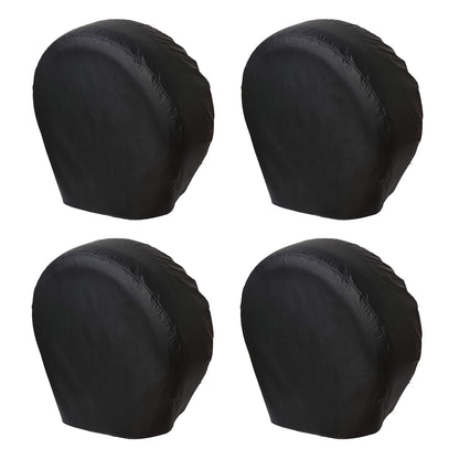 Vinpatio 4 Pack Rough Vinyl Tire Covers, Waterproof Wheel Protectors with Soft Lining for RV Travel Trailer Camper Motorhome SUV and Truck