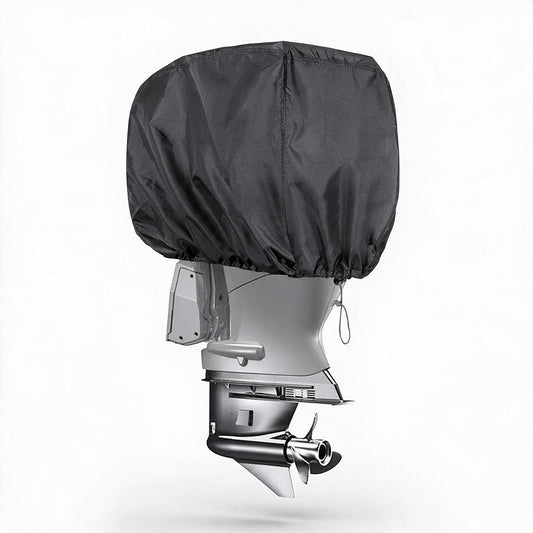 900D Outboard Motor Cover, Waterproof Heavy Duty Solution-Dyed Fabric for All-Weather Protection