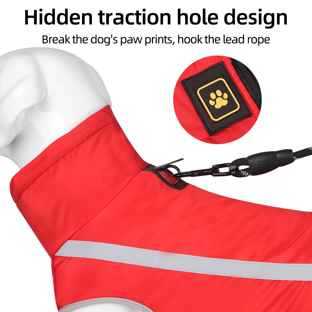 Reflective Dog Jacket Winter Warm Waterproof Coat for Large Dogs