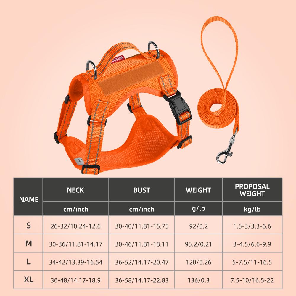 Reflective Pet Vest Harness for Dogs & Cats — Soft, Breathable, Comfortable Adjustable Harness