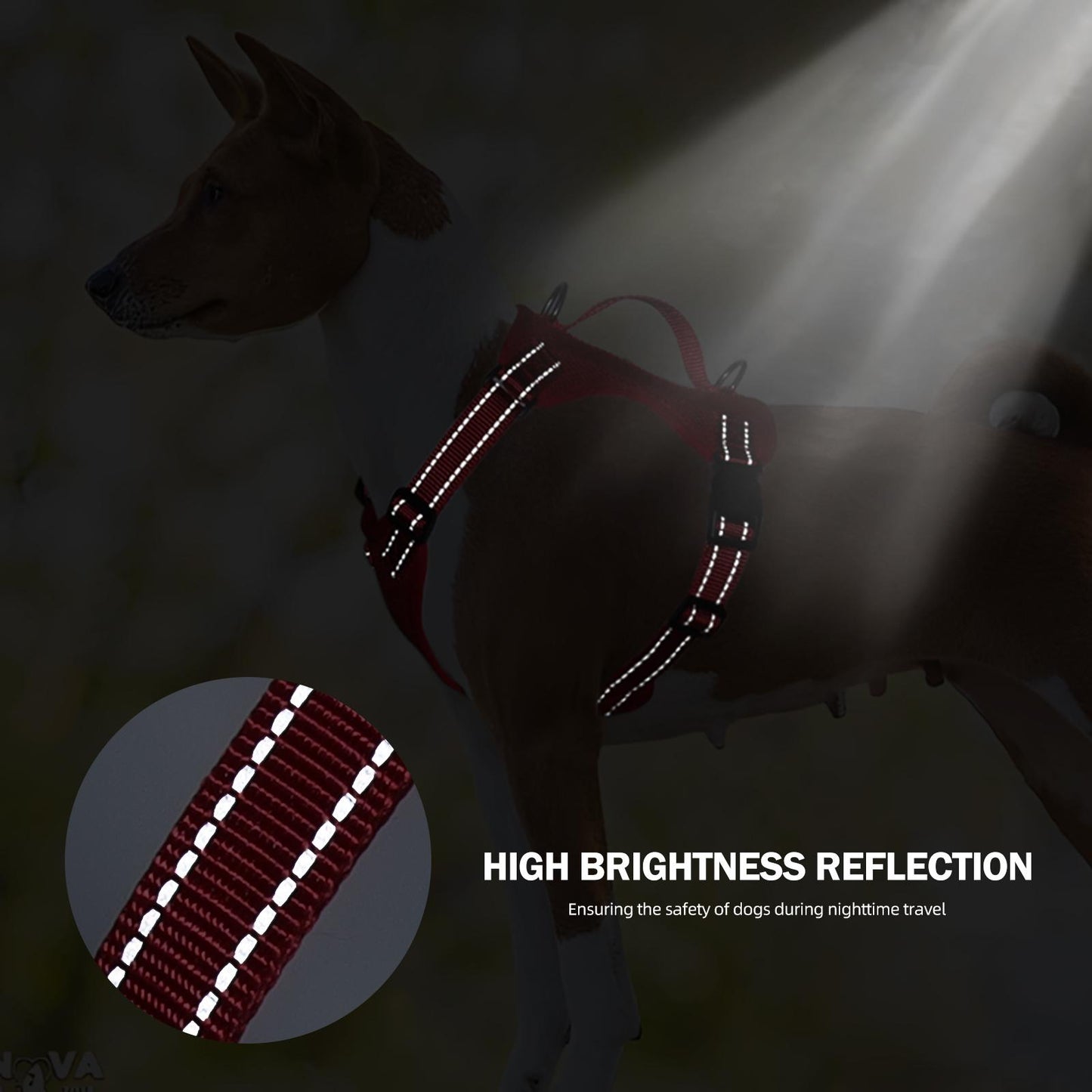 Reflective Pet Vest Harness for Dogs & Cats — Soft, Breathable, Comfortable Adjustable Harness