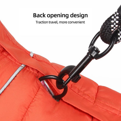 Winter Reflective Dog Jacket | Reversible Waterproof Warm Puppy Coat | Thick Padded Pet Clothes