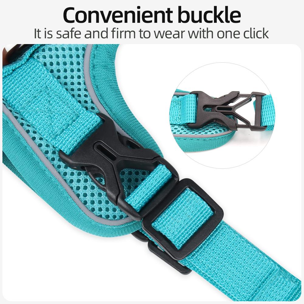 Adjustable Pet Vest Harness | Breathable, Comfy & Dual-Secure Buckle with Reflective Strips for Dogs & Cats
