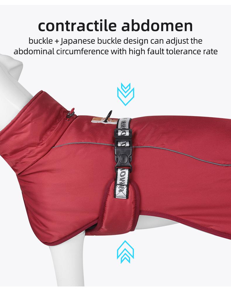 Winter Reflective Dog Coat for Large Dogs — Warm, Waterproof & Windproof Pet Jacket