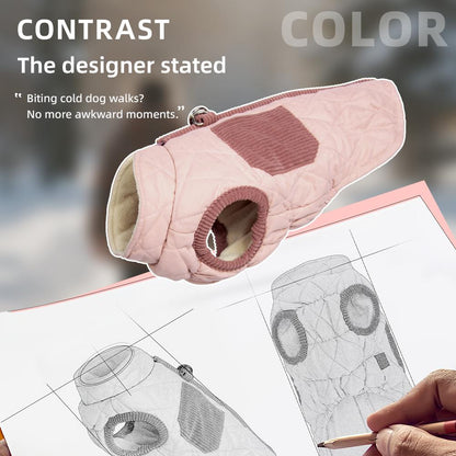 Autumn Winter Dog Vest, Warm Puppy Coat for Small Dogs & Cats, Soft Padded Pet Jacket for Teddy, Bichon, Chihuahua