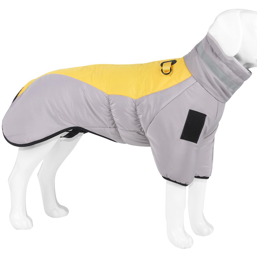 Winter Warm Dog Jacket for Large Dogs Waterproof Reflective Padded Pet Coat