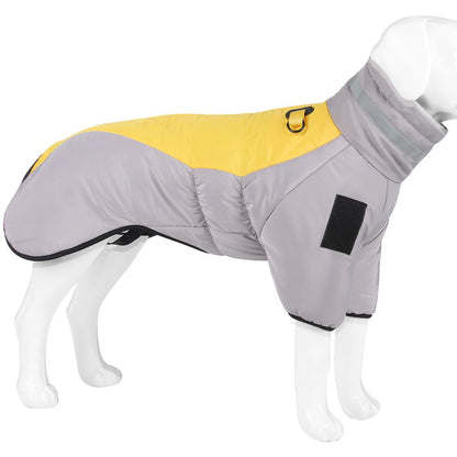 Winter Warm Dog Jacket for Large Dogs Waterproof Reflective Padded Pet Coat