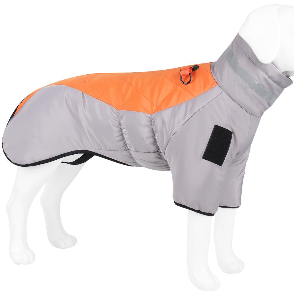 Winter Warm Dog Jacket for Large Dogs Waterproof Reflective Padded Pet Coat