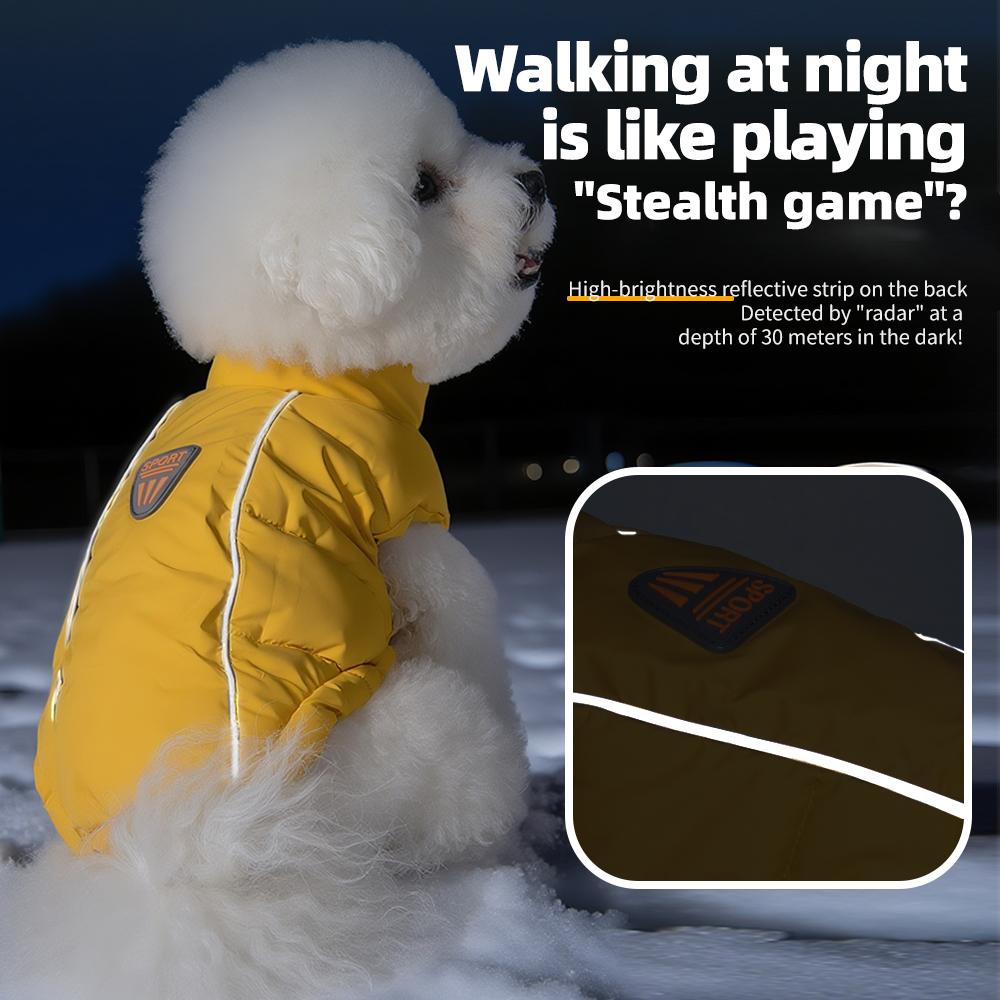 Winter Warm Dog Puffer Vest, Thick Padded Pet Jacket for Small Dogs, Korean Style Puppy Coat, Soft Cozy Dog Winter Clothes