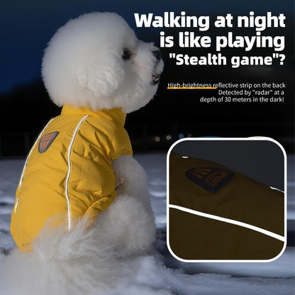 Winter Warm Dog Puffer Vest, Thick Padded Pet Jacket for Small Dogs, Korean Style Puppy Coat, Soft Cozy Dog Winter Clothes