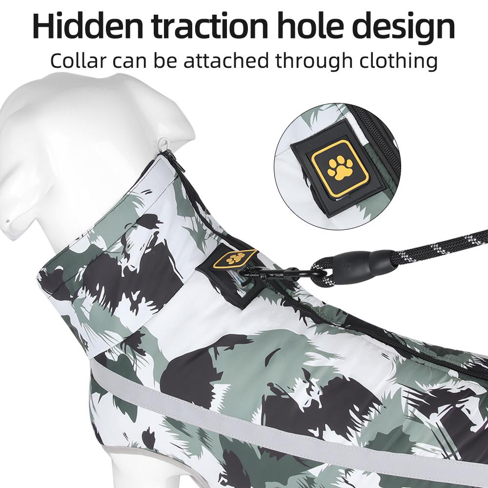 Reflective Dog Winter Jacket | Warm Waterproof Pet Coat for Large Dogs | Thick Outdoor Dog Clothes