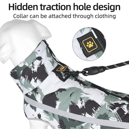 Reflective Dog Winter Jacket | Warm Waterproof Pet Coat for Large Dogs | Thick Outdoor Dog Clothes