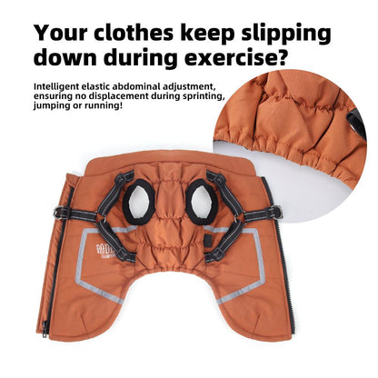 Winter Dog Jacket with Harness, Warm Padded Dog Coat for Small Dogs, Waterproof Outdoor Puppy Puffer, Thick Cold Weather Pet Clothes Outfits