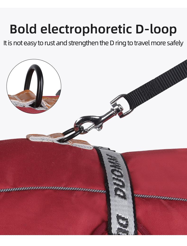 Winter Reflective Dog Coat for Large Dogs — Warm, Waterproof & Windproof Pet Jacket