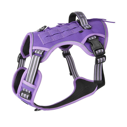 Multifunction Tactical No-Pull Dog Harness Vest with Handle & Leash — Adjustable Chest Harness for Large Dogs, Outdoor Walking & Training