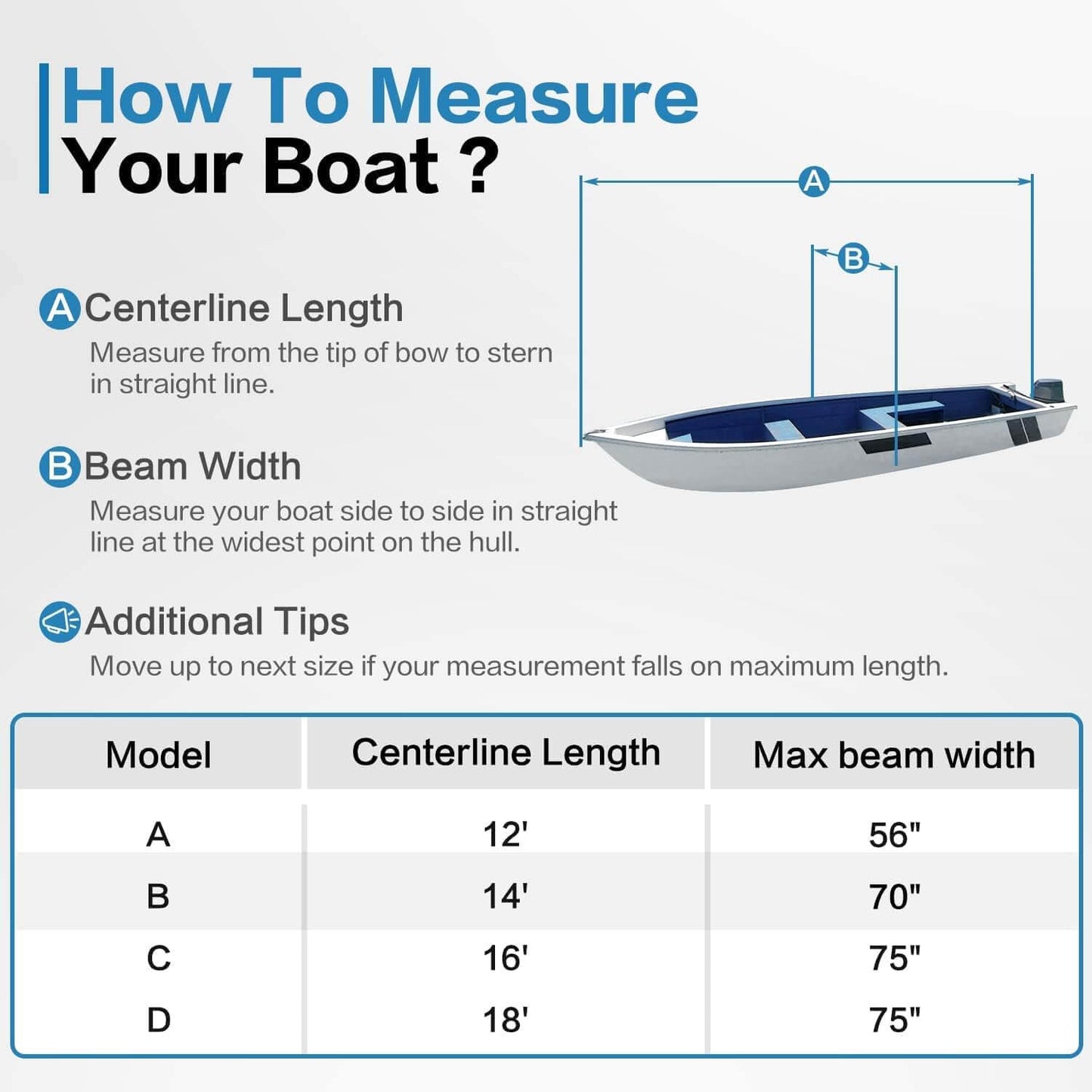 Jon Boat Cover 600D Solution-Dyed Oxford FabricHeavy Duty Trailerable Jon Boat Cover