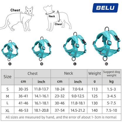 Adjustable Pet Vest Harness | Breathable, Comfy & Dual-Secure Buckle with Reflective Strips for Dogs & Cats