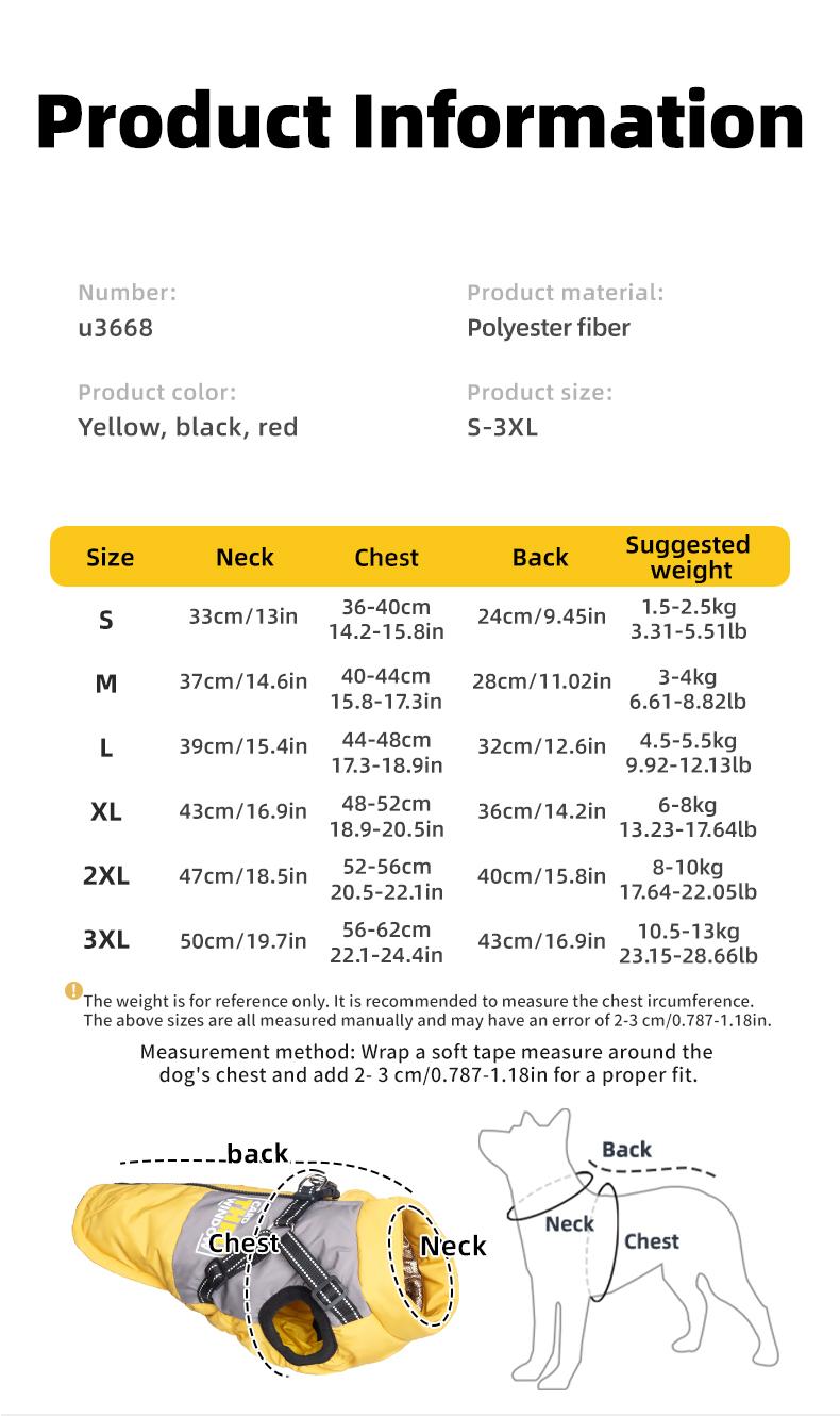 Graphene Heated Dog Jacket Reflective Winter Pet Coat with Leash Hole Waterproof Breathable Warm Dog Vest for Small Dogs Adjustable Safety Harness Universal Harness