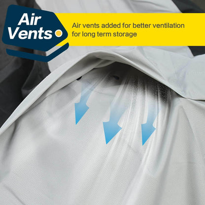 Jet Ski Cover VINPATIO 600D Trailerable Jetski Cover Heavy Duty Waterproof PWC Cover