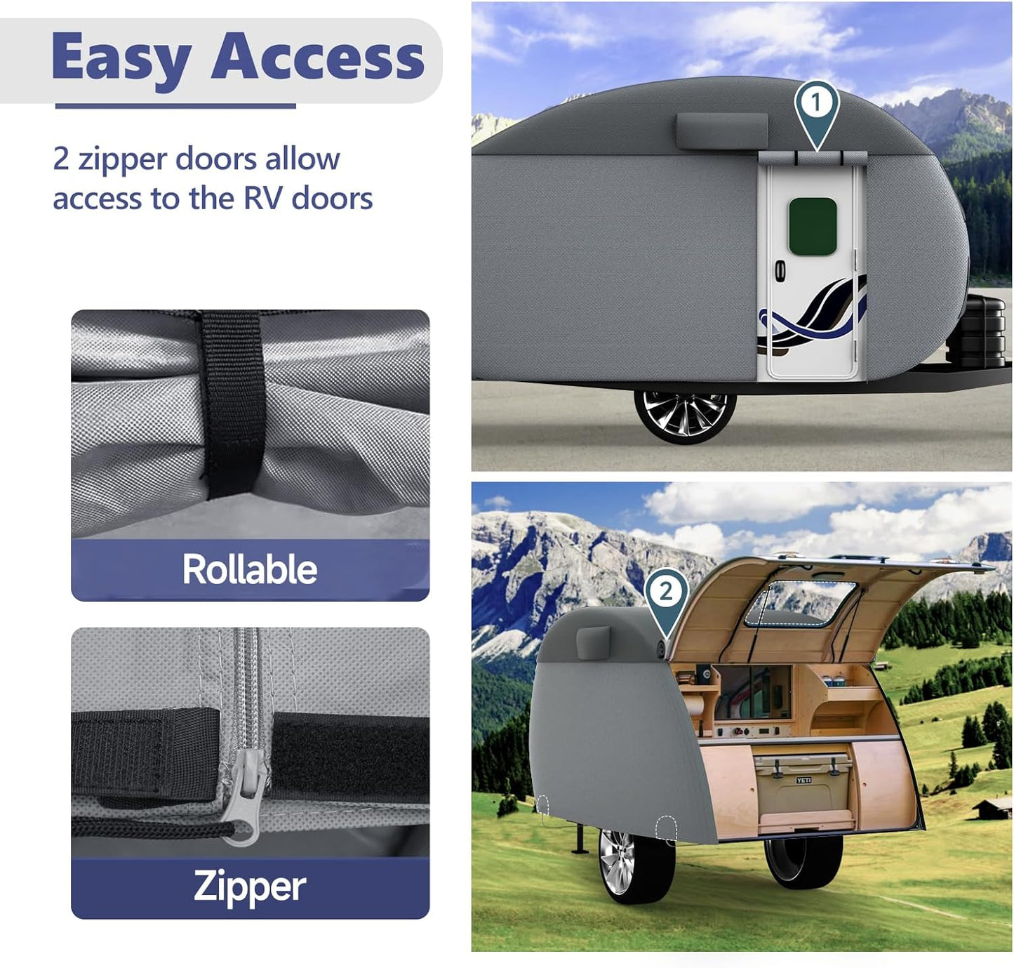 7 Layer Teardrop Trailer Camper RV Cover Duty Cover