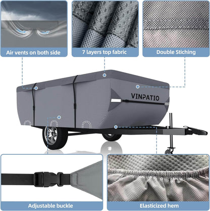 Pop Up Camper Trailer 7 Layer RV Cover Duty Covers