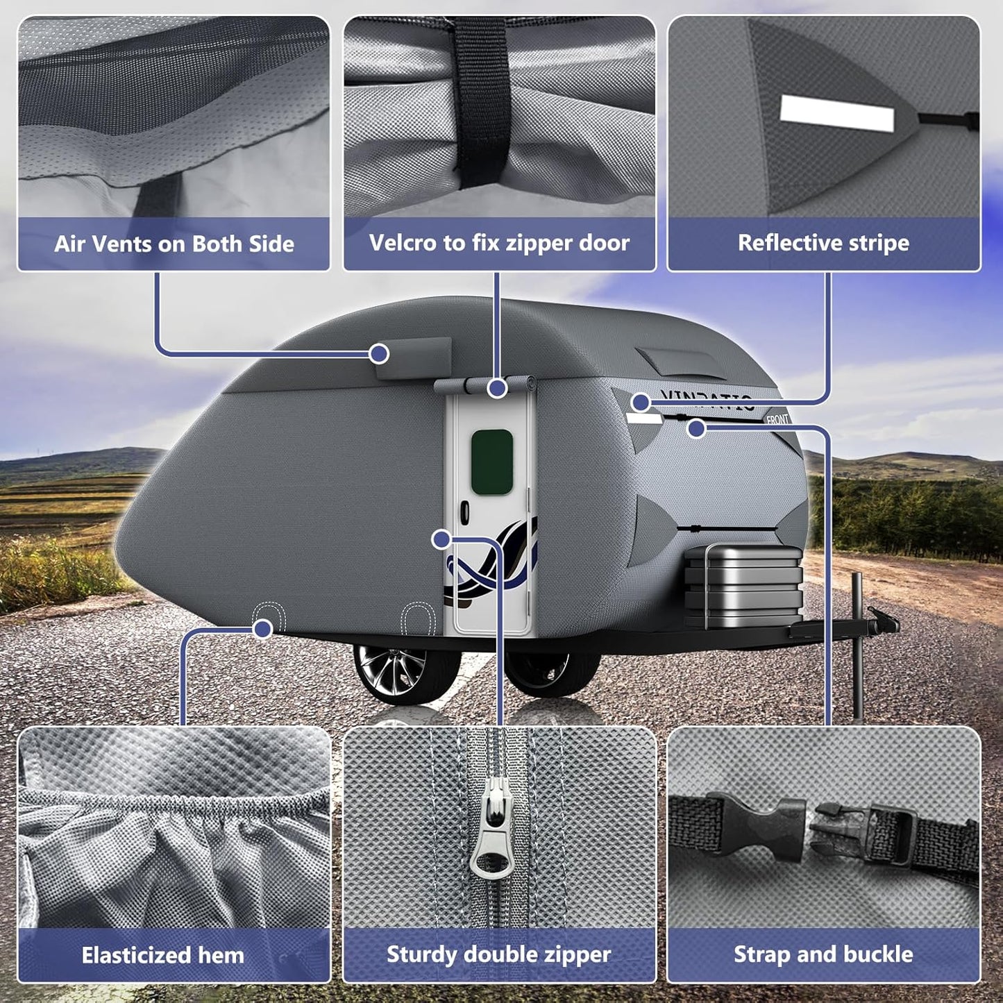 7 Layer Teardrop Trailer Camper RV Cover Duty Cover