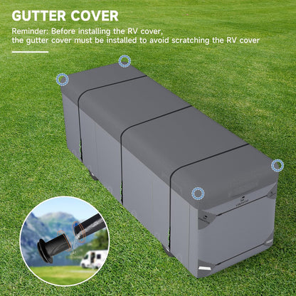 Gray Class A RV Cover 7 layer Fabric Heavy Motorhome Covers