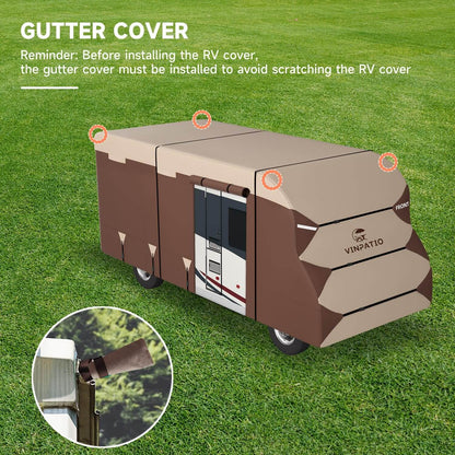 Brown Class C Camper RV Cover 7 Layer Motorhomes Duty Cover