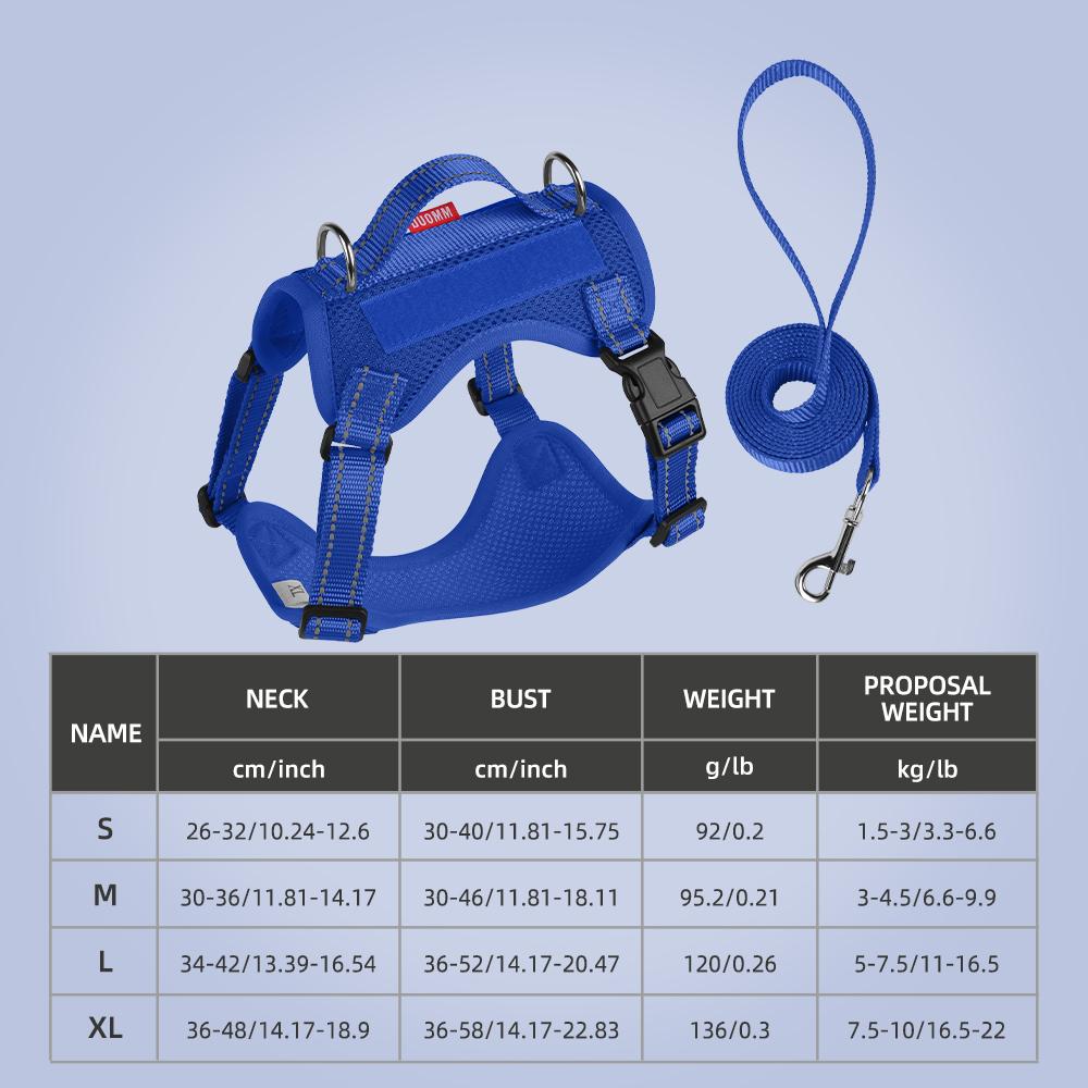 Reflective Pet Vest Harness for Dogs & Cats — Soft, Breathable, Comfortable Adjustable Harness