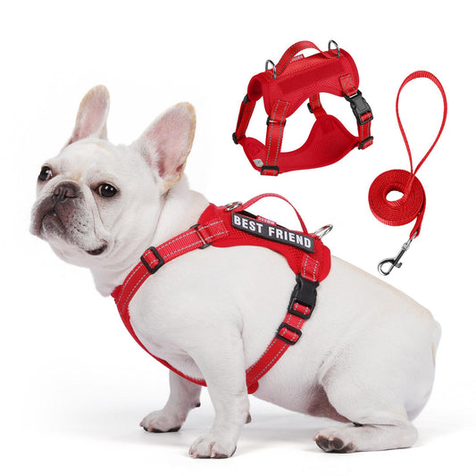 Reflective Pet Vest Harness for Dogs & Cats — Soft, Breathable, Comfortable Adjustable Harness