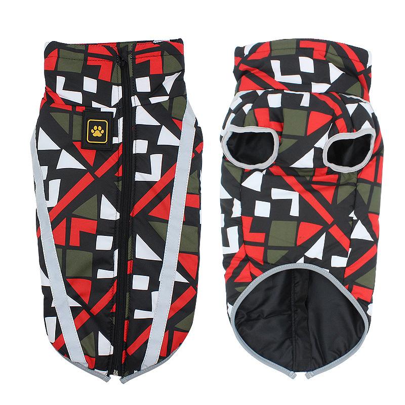 Reflective Dog Winter Jacket | Warm Waterproof Pet Coat for Large Dogs | Thick Outdoor Dog Clothes