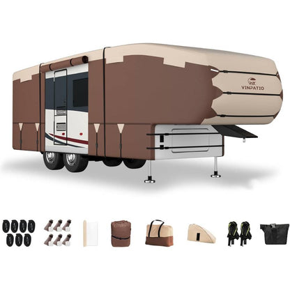 5th Wheel RV Cover 300D Oxford Fabric Heavy Duty Waterproof Cover