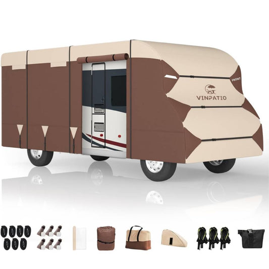 Brown Class C Camper RV Cover 7 Layer Motorhomes Duty Cover