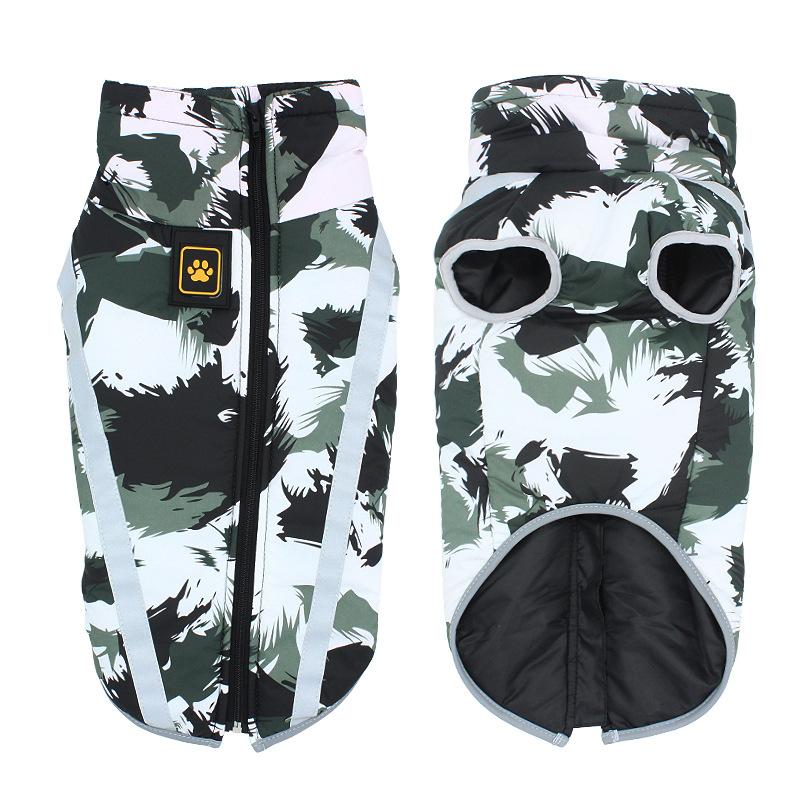 Reflective Dog Winter Jacket | Warm Waterproof Pet Coat for Large Dogs | Thick Outdoor Dog Clothes