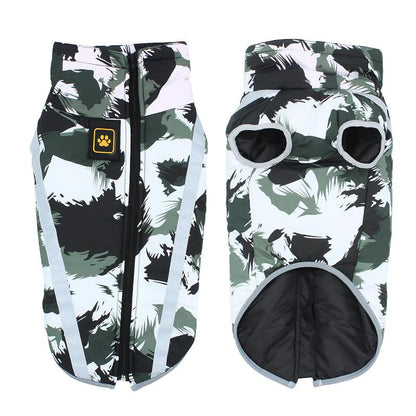 Reflective Dog Winter Jacket | Warm Waterproof Pet Coat for Large Dogs | Thick Outdoor Dog Clothes