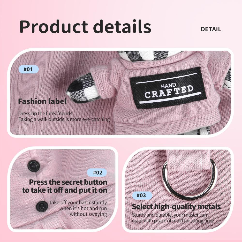 New Fall Winter Plaid Fleece Dog Jumpsuit, Warm Plush Pet Hoodie for Small Dogs