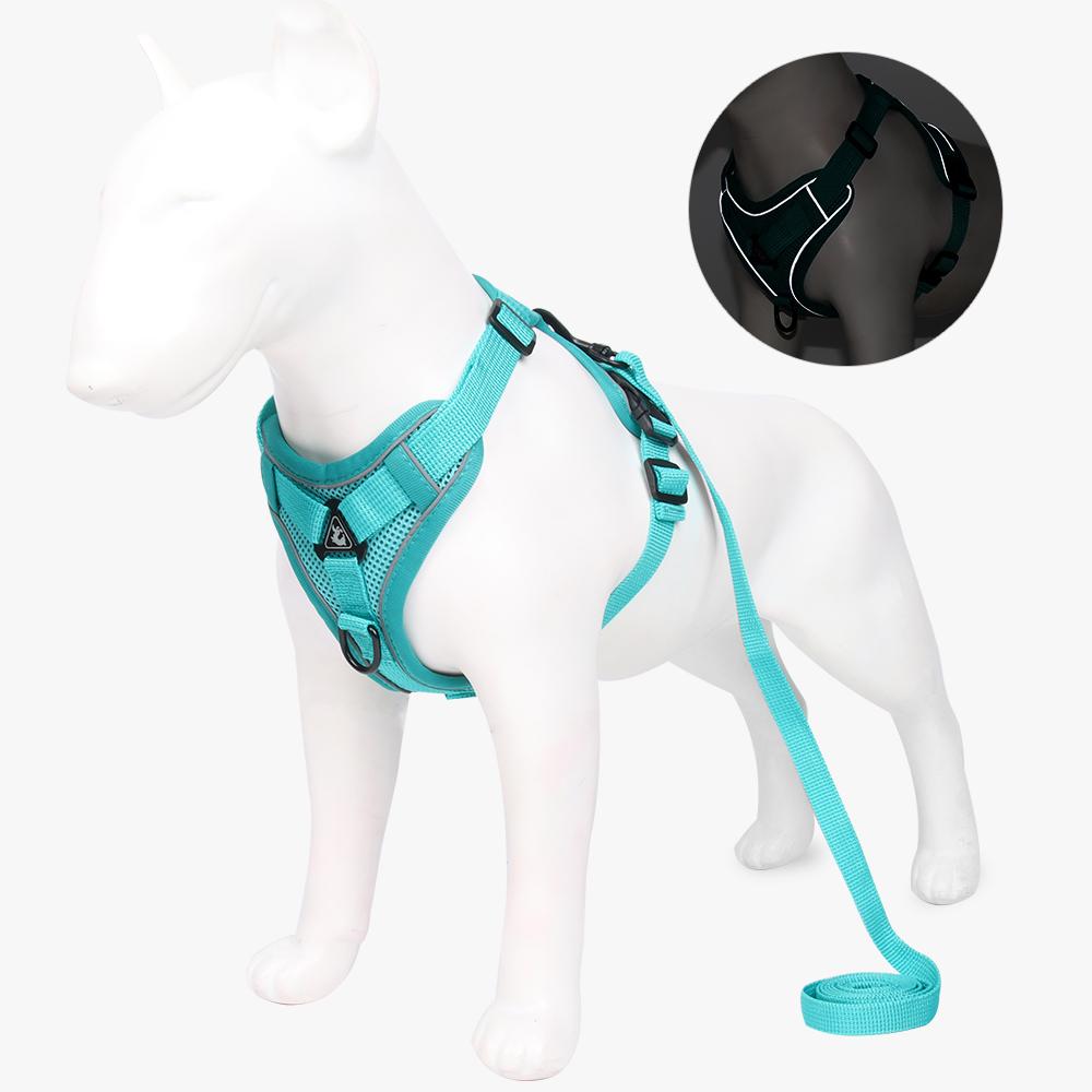 Adjustable Pet Vest Harness | Breathable, Comfy & Dual-Secure Buckle with Reflective Strips for Dogs & Cats